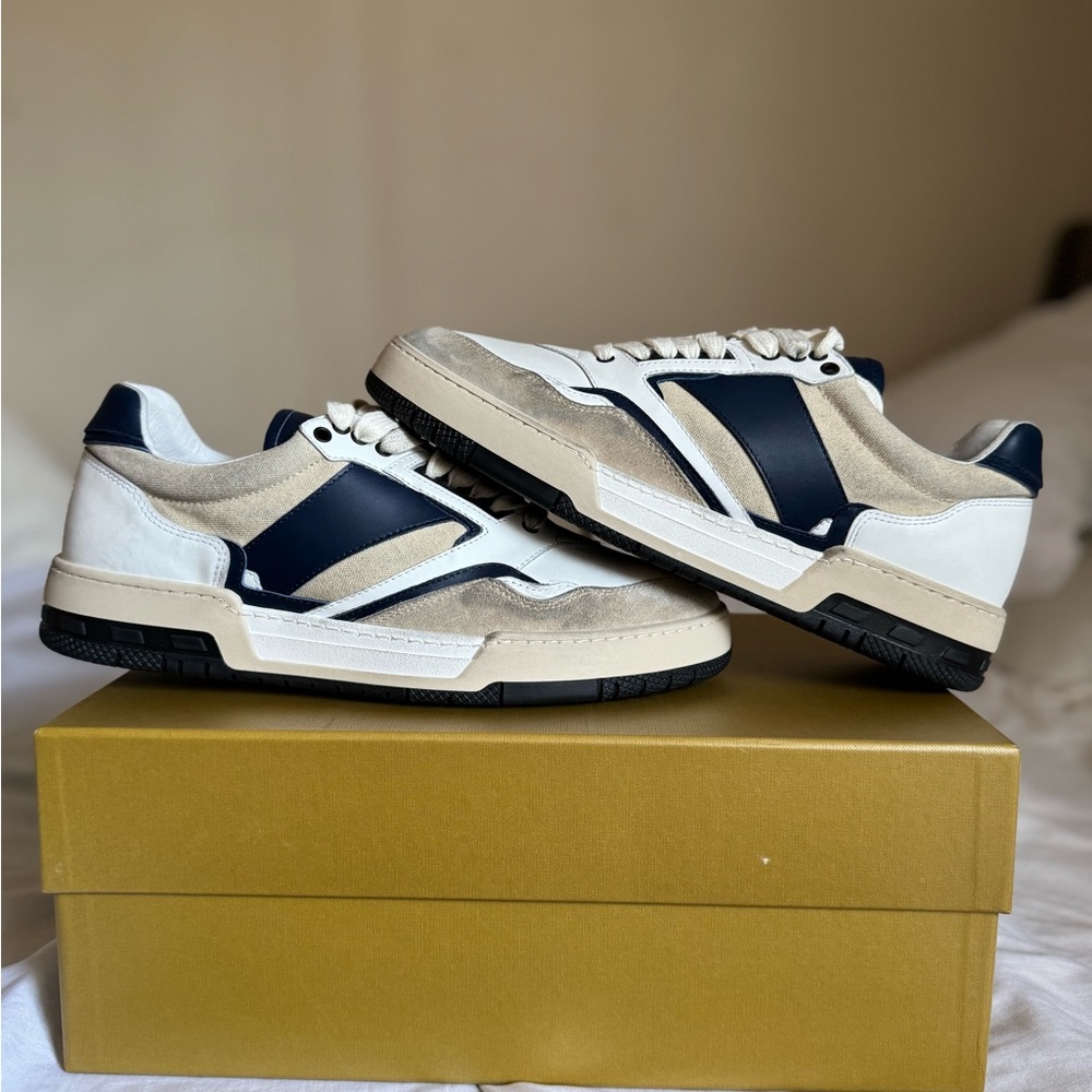 Rhude Racing Sneakers Blue And Suede - Men Size 8 - With Box